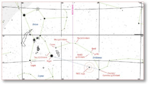 Chart of Orion and Eridanus