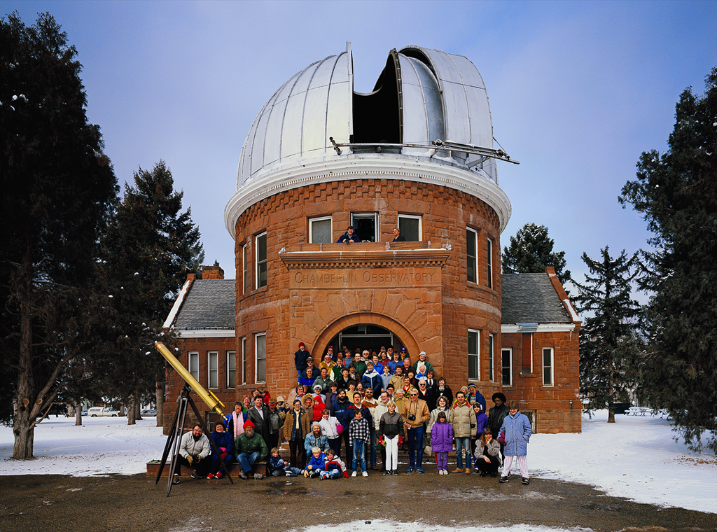 The Denver Astronomical Society membership in front of Chamberlin Observatory